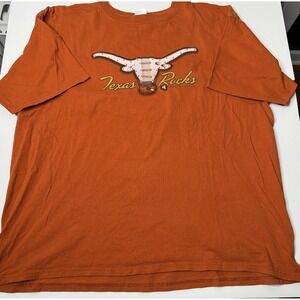 Anvil Men's Texas Longhorn Shirt Orange Size XXL - Vintage